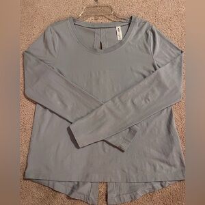 Athleta keyhole Women's Long Sleeve Gray Top